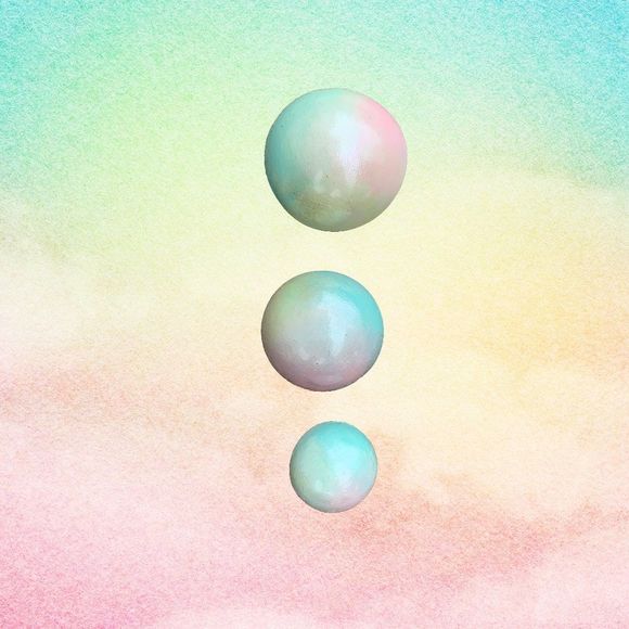 THREE (3) Chalkware Bubbles - Iridescent Pink Green Blue - Picture 2 of 3